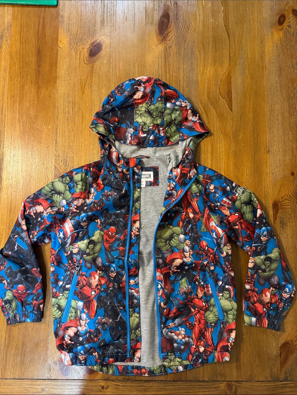 GAP Marvel Kids Hooded Superhero Lightweight Jacket Small 6/7